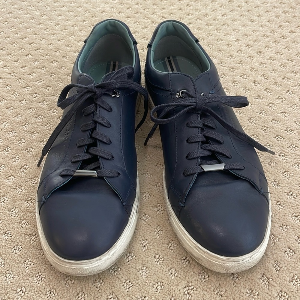 Ted Baker Men’s Navy Leather Sneaker/Shoes - 10.5, Navy